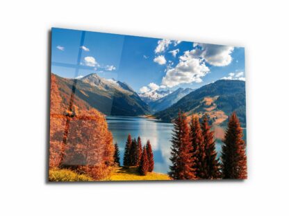 Alps Mountain in Autumn - Glass Wall Art