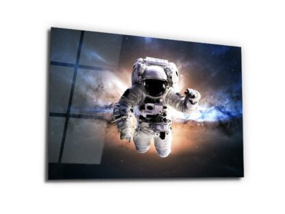 Astronaut in Space - Glass Wall Art