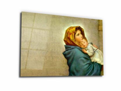 Blessed Mother and Child - Glass Wall Art