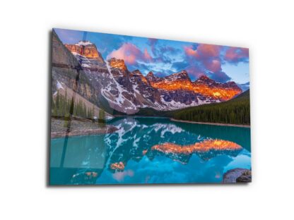 Blue Magic of Moraine Lake - Glass Wall Art