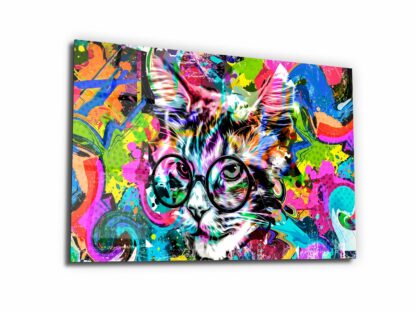 Color of Cat the Wise - Glass Wall Art