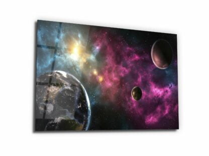 Colors of Space - Glass Wall Art