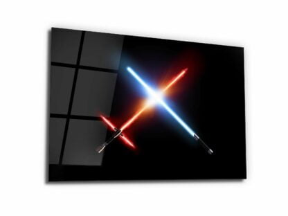 Epic Lightsaber Battle - Glass Wall Art