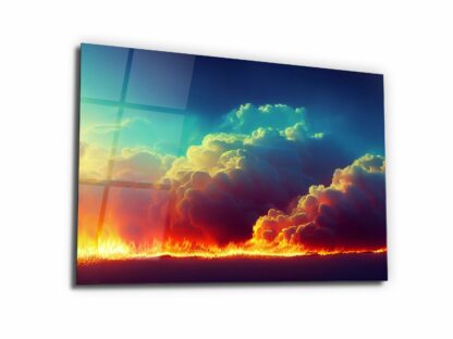 Flaming Dreams - Glass Wall Art