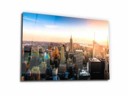 Flying in New York - Glass Wall Art