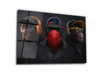 Gang of Monkeys - Glass Wall Art