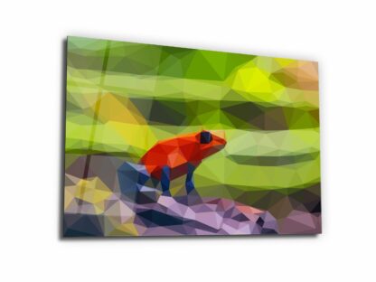 Hypno Frog and Colors - Glass Wall Art