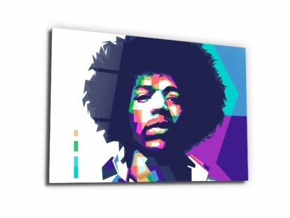 Jimi Hendrix - Glass Wall Art