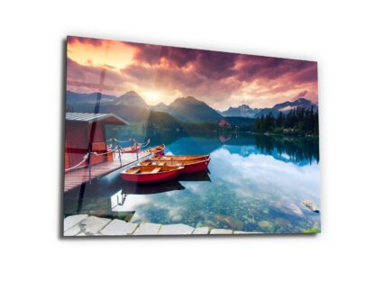 Lake of Dream strbske Pleso - Glass Wall Art