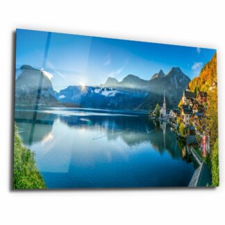 Lake of Hallstatt - Glass Wall Art