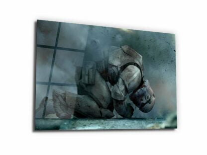 Last Wish of the Trooper - Glass Wall Art