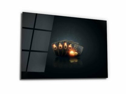 Luxury Poker Card Set - Glass Wall Art