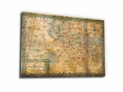 Map of Shire - Glass Wall Art