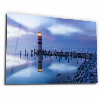 Marvelous Blue of Lake Neusiedl - Glass Wall Art