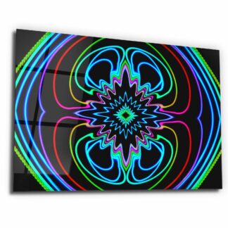 Neon Dreamscape - Glass Wall Art
