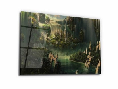 Old Great Elven City - Glass Wall Art