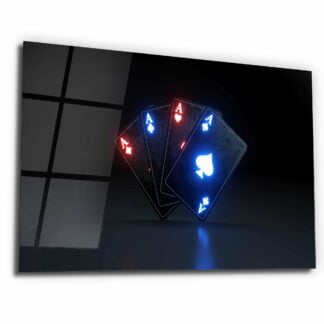 Playing Cards - Aces - Glass Wall Art