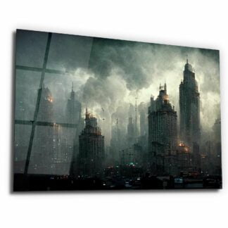 Post-Apocalyptic World - Glass Wall Art