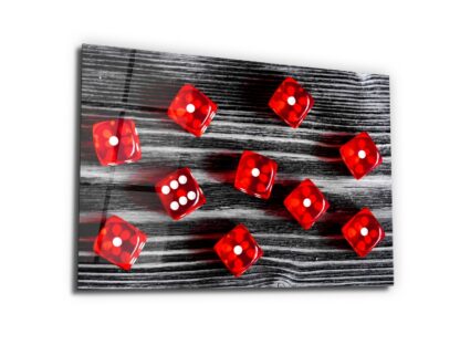 Roll the dices - Glass Wall Art