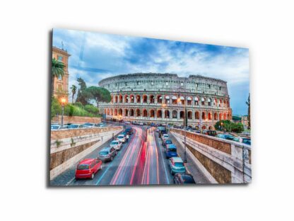 Rome's Colosseum - Glass Wall Art