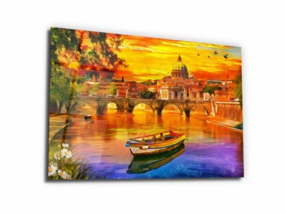 St Angelo Bridge - Glass Wall Art