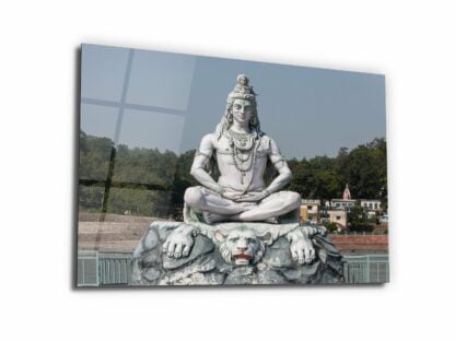 Statue of Shiva - Glass Wall Art