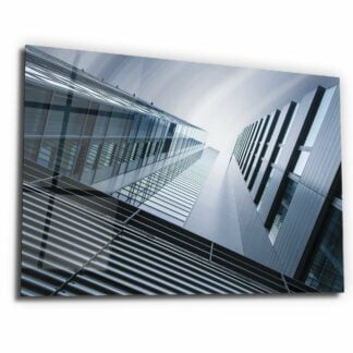 Steel Blue Horizon - Glass Wall Art