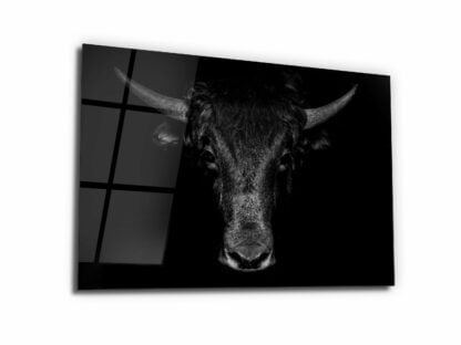 The Bull - Glass Wall Art