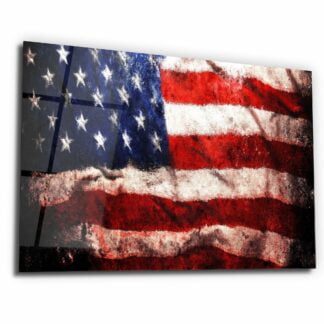 The Usa Flag - Glass Wall Art