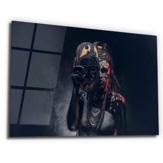 Unmasked Witch before Cast - Glass Wall Art